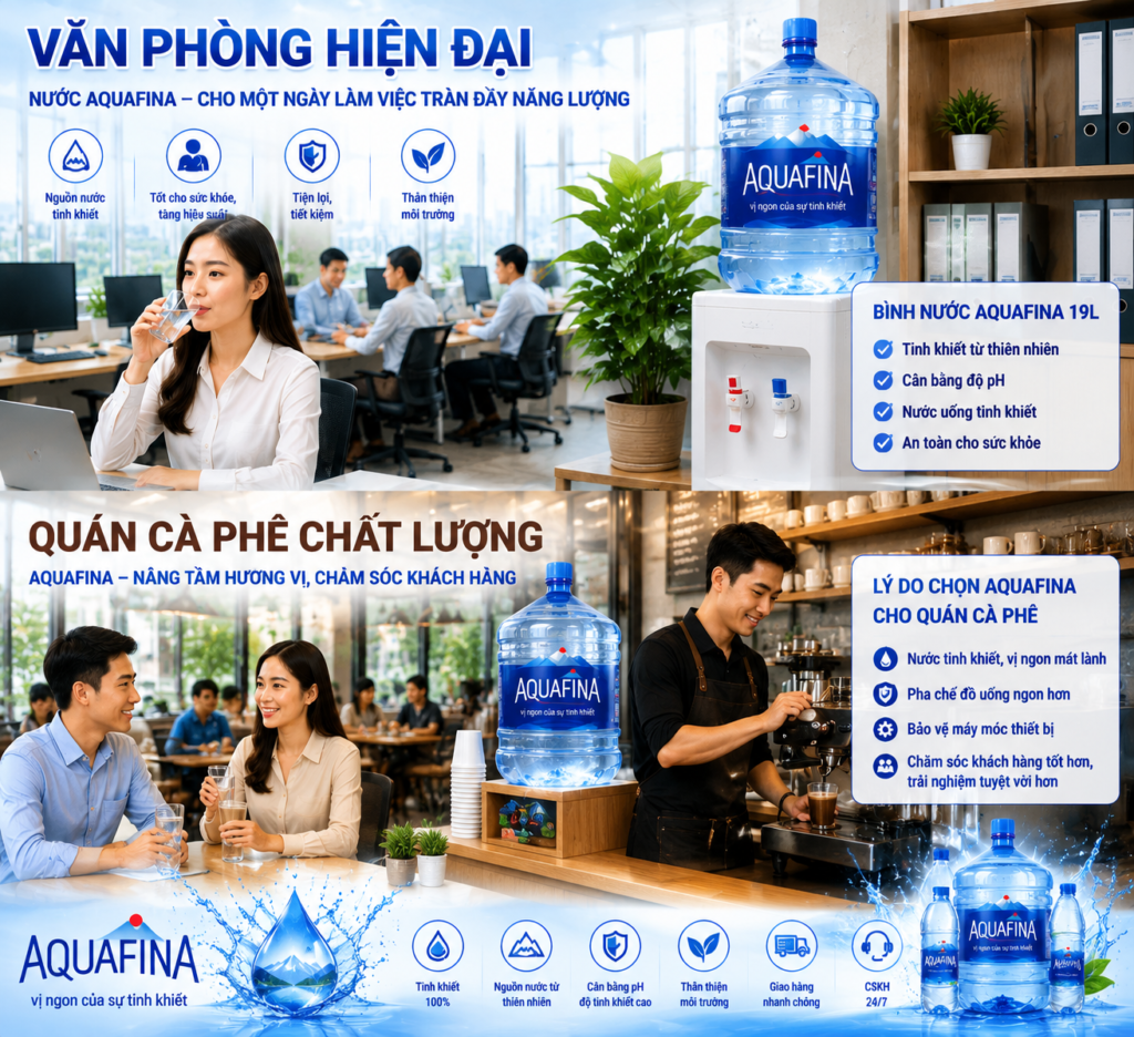 Tấn Phát Water giao nước aquafina cho mọi đối tượng khách hàng