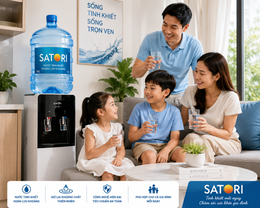 Nước Satori phù hợp cho gia đình, văn phòng và chung cư