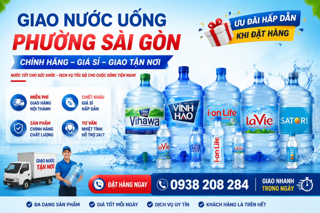 Dịch vụ Giao Nước Uống Phường Sài Gòn luôn mang đến nhiều chính sách ưu đãi hấp dẫn