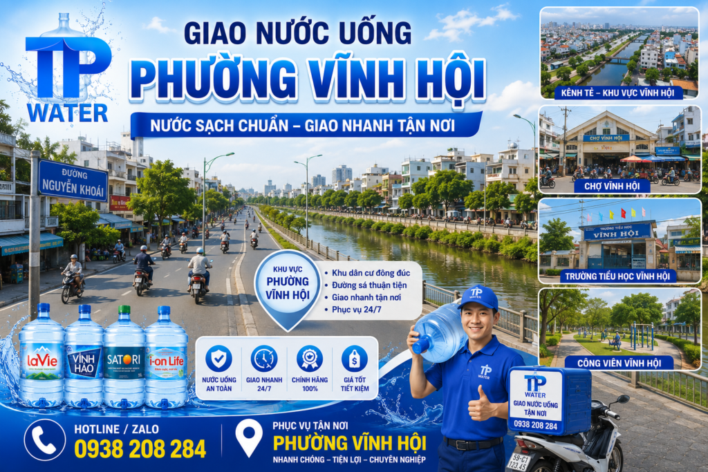 Khu vực Phường Vĩnh Hội có nhu cầu sử dụng nước uống rất lớn.