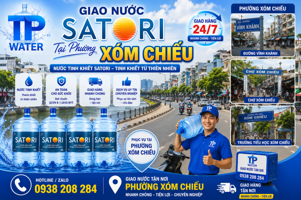 Khu vực Phường Chợ Quán có nhu cầu sử dụng nước uống đóng bình rất lớn.