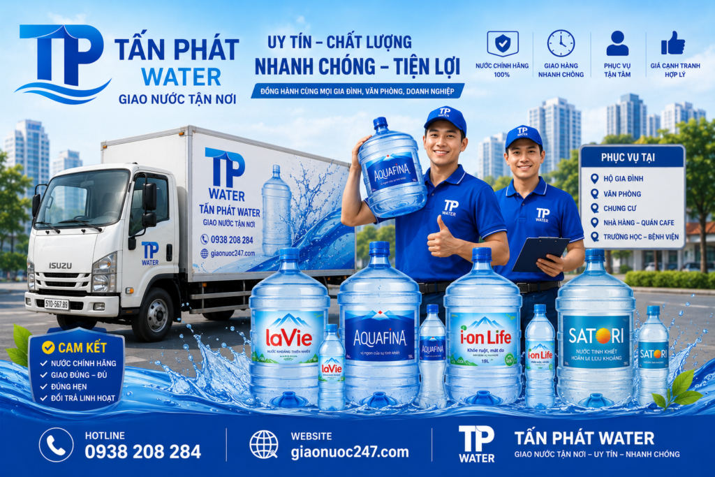 Tấn Phát Water là đơn vị giao nước Satori uy tín tại Phường Xóm Chiếu