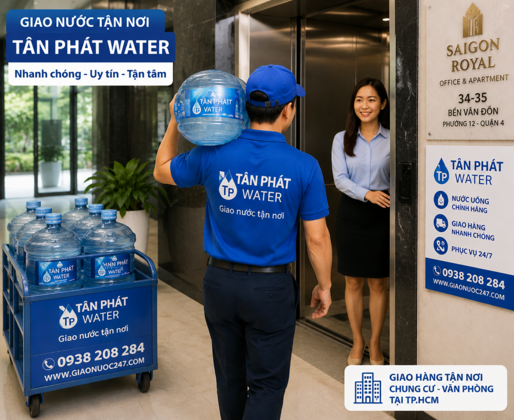 Giao nước tận nơi nhanh chóng trong 30–90 phút tại phường Bến Thành Quận 1