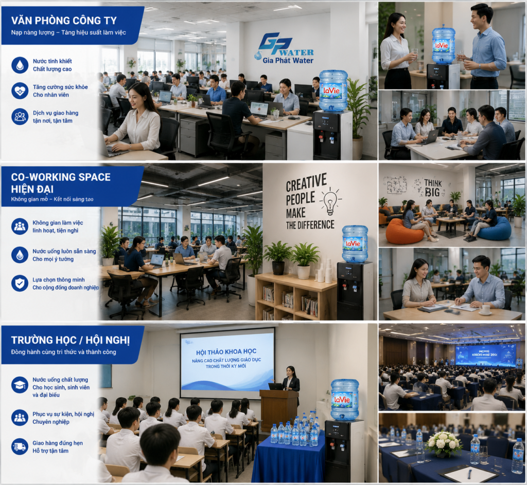 Nhu cầu giao nước cho văn phòng, cửa hàng và doanh nghiệp tại Phường Phú Định ngày càng tăng