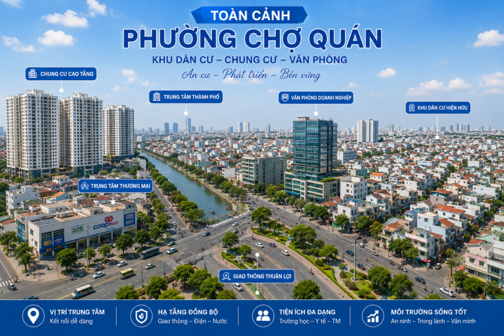 Khu vực Phường Chợ Quán có nhu cầu sử dụng nước uống đóng bình rất lớn.