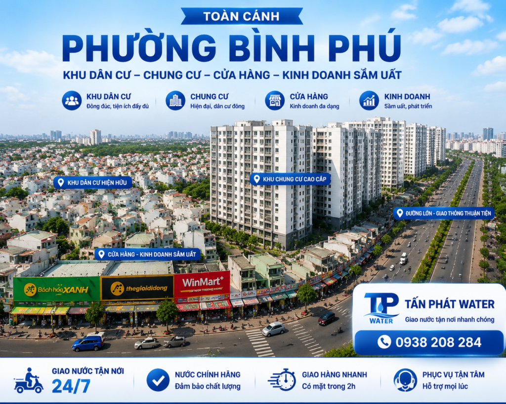 Dịch vụ giao nước Lavie đáp ứng nhu cầu của hộ gia đình và doanh nghiệp tại Phường Bình Phú