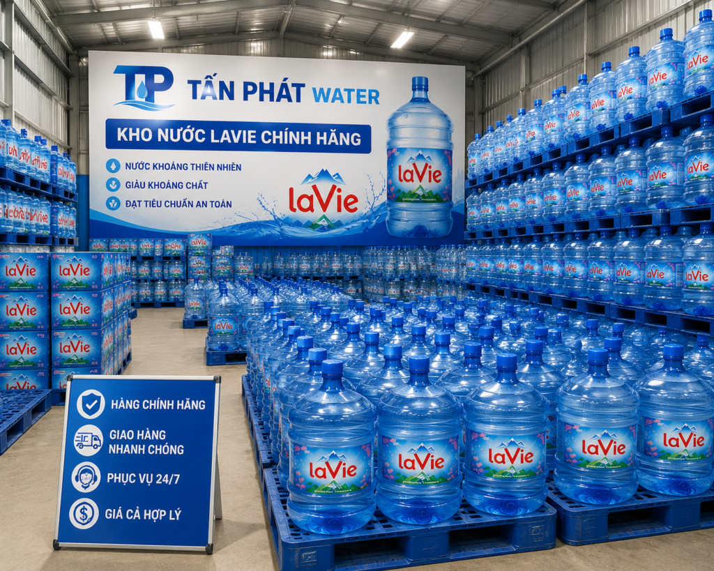 Kho nước Lavie chính hãng luôn sẵn hàng phục vụ khách hàng