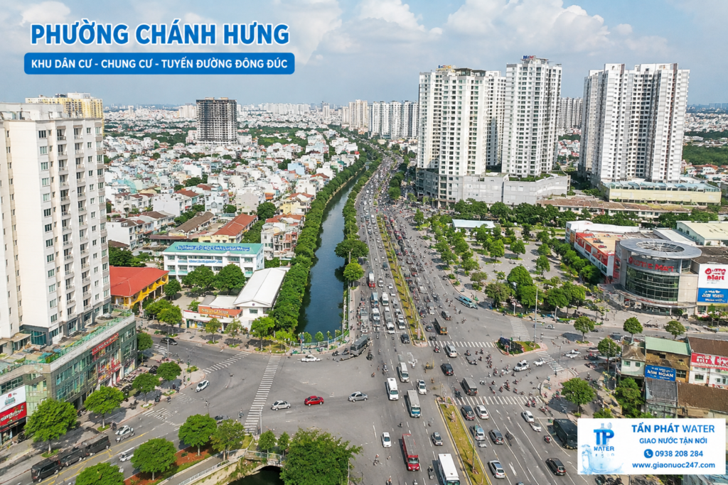 Phường Chánh Hưng là khu vực có nhu cầu sử dụng nước uống đóng bình rất lớn
